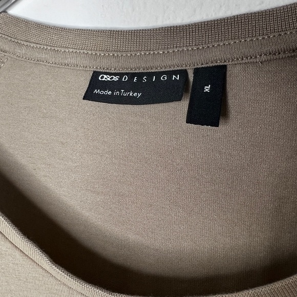 ASOS Cutout Beige Raglan Top Mens Sz XL - Picture 3 of 6